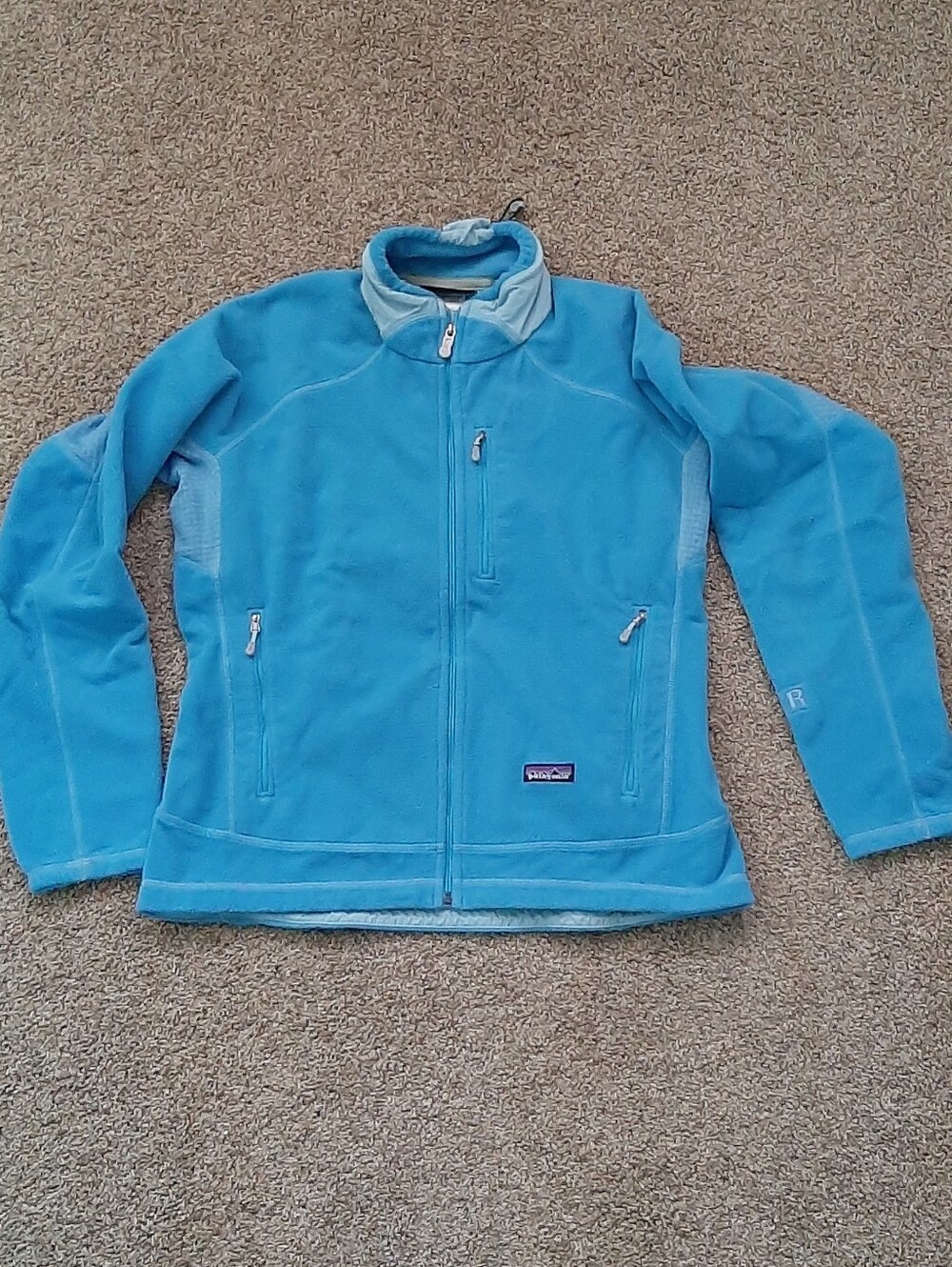 PATAGONIA REGULATOR R4 FULL ZIP SOFTSHELL FLEECE WAFFLE JACKET COAT TEAL LARGE